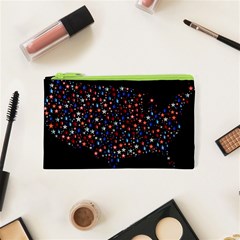 America Usa Map Stars Vector  Cosmetic Bag (xs) by Simbadda