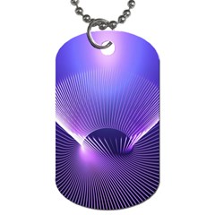 Abstract Fractal 3d Purple Artistic Pattern Line Dog Tag (two Sides) by Simbadda