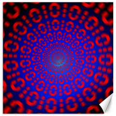 Binary Code Optical Illusion Rotation Canvas 20  X 20   by Simbadda