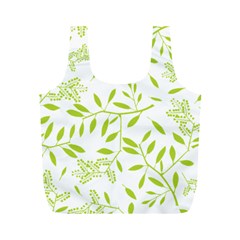 Leaves Pattern Seamless Full Print Recycle Bags (m)  by Simbadda