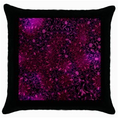 Retro Flower Pattern Design Batik Throw Pillow Case (black) by Simbadda