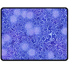 Retro Flower Pattern Design Batik Double Sided Fleece Blanket (medium)  by Simbadda