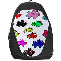 Fishes Marine Life Swimming Water Backpack Bag by Simbadda