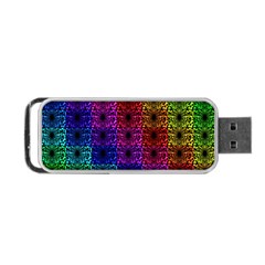 Rainbow Grid Form Abstract Portable Usb Flash (one Side) by Simbadda