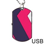 Pink Pattern Dog Tag USB Flash (One Side) Front