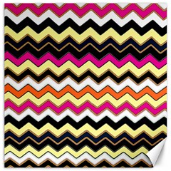 Colorful Chevron Pattern Stripes Pattern Canvas 16  X 16   by Simbadda