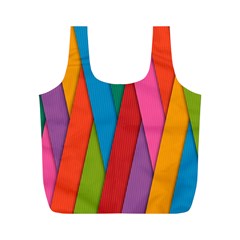 Colorful Lines Pattern Full Print Recycle Bags (m)  by Simbadda