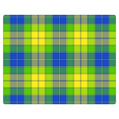 Spring Plaid Yellow Double Sided Flano Blanket (medium)  by Simbadda