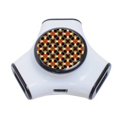 Kaleidoscope Image Background 3-port Usb Hub by Simbadda