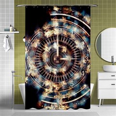 Science Fiction Background Fantasy Shower Curtain 48  X 72  (small)  by Simbadda