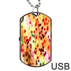 Background Color Pattern Abstract Dog Tag Usb Flash (one Side) by Simbadda