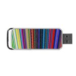 Multi Colored Lines Portable USB Flash (One Side) Front