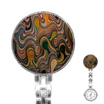 Swirl Colour Design Color Texture Stainless Steel Nurses Watch Front