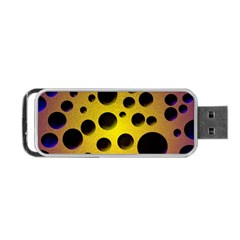 Background Design Random Balls Portable Usb Flash (one Side) by Simbadda