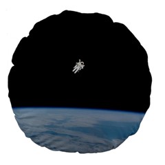 Amazing Stunning Astronaut Amazed Large 18  Premium Flano Round Cushions by Simbadda