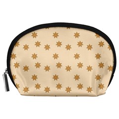 Pattern Gingerbread Star Accessory Pouches (large)  by Simbadda