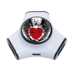 Wings Of Heart Illustration 3-port Usb Hub by TastefulDesigns