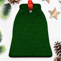 Texture Green Rush Easter Bell Ornament (two Sides) by Simbadda