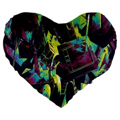 Items Headphones Camcorders Cameras Tablet Large 19  Premium Heart Shape Cushions by Simbadda