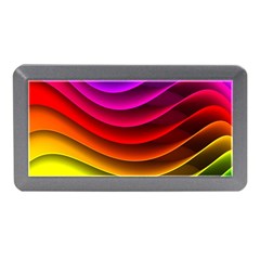 Spectrum Rainbow Background Surface Stripes Texture Waves Memory Card Reader (mini) by Simbadda