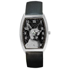 Sphynx Cat Barrel Style Metal Watch by Valentinaart