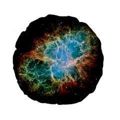 Crab Nebula Standard 15  Premium Flano Round Cushions by SpaceShop