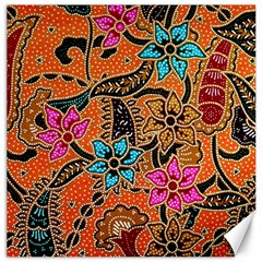 Colorful The Beautiful Of Art Indonesian Batik Pattern Canvas 20  X 20   by Simbadda