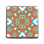 Digital Computer Graphic Geometric Kaleidoscope Memory Card Reader (Square) Front