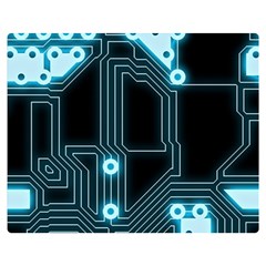 A Completely Seamless Background Design Circuitry Double Sided Flano Blanket (medium)  by Amaryn4rt