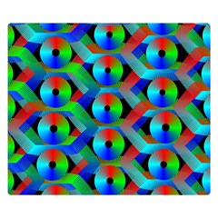 Bee Hive Color Disks Double Sided Flano Blanket (small)  by Amaryn4rt