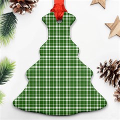 St  Patricks Day Plaid Pattern Christmas Tree Ornament (two Sides) by Valentinaart