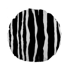 Zebra Background Pattern Standard 15  Premium Round Cushions by Amaryn4rt