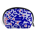 Digital Computer Graphic Qr Code Is Encrypted With The Inscription Accessory Pouches (Large)  Front