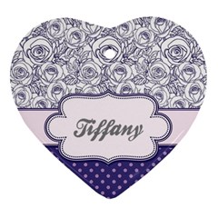 Pattern Purple 2 Ornament (heart) by strawberrymilkstore8