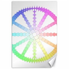 Polygon Evolution Wheel Geometry Canvas 20  X 30   by Amaryn4rt