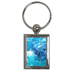 Fractal Occean Waves Artistic Background Key Chains (rectangle)  by Amaryn4rt