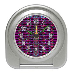 Raining Rain And Mermaid Shells Pop Art Travel Alarm Clocks by pepitasart