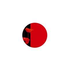 Flower Floral Red Back Sakura 1  Mini Magnets by Mariart