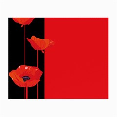 Flower Floral Red Back Sakura Small Glasses Cloth by Mariart