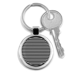 Horizontal Stripes Black Key Chains (round)  by Mariart