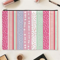 Heart Love Valentine Polka Dot Pink Blue Grey Purple Red Cosmetic Bag (xxxl)  by Mariart
