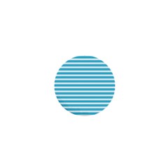 Horizontal Stripes Blue 1  Mini Buttons by Mariart