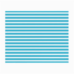 Horizontal Stripes Blue Small Glasses Cloth by Mariart