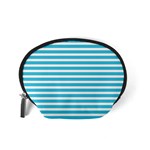 Horizontal Stripes Blue Accessory Pouches (Small)  Back