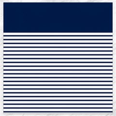Horizontal Stripes Blue White Line Canvas 12  X 12   by Mariart