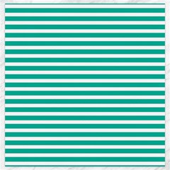 Horizontal Stripes Green Teal Canvas 20  X 20   by Mariart