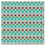 Large Colored Polka Dots Line Circle Large Satin Scarf (Square) Front