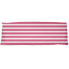 Horizontal Stripes Light Pink Body Pillow Case Dakimakura (two Sides) by Mariart
