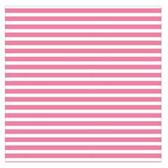 Horizontal Stripes Light Pink Large Satin Scarf (square) by Mariart