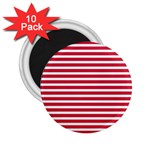 Horizontal Stripes Red 2.25  Magnets (10 pack)  Front